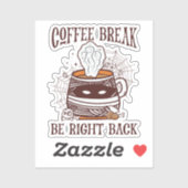 Sticker Pause café - Thème Halloween (Feuille)