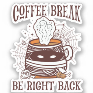 Sticker Pause café - Thème Halloween