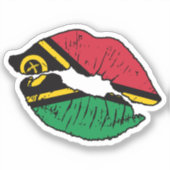 Sticker Pavillon d'amour du bâton à lèvres Vanuatu (Recto)