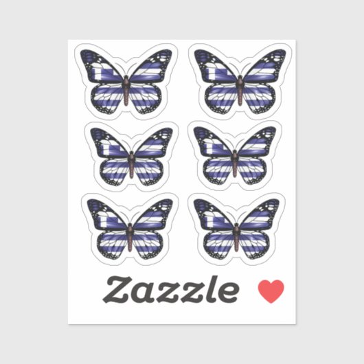 Sticker Pavillon papillon Monarque de Grèce (Feuille)