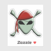 Sticker Pavillon Pirate Extraterrestre (Feuille)