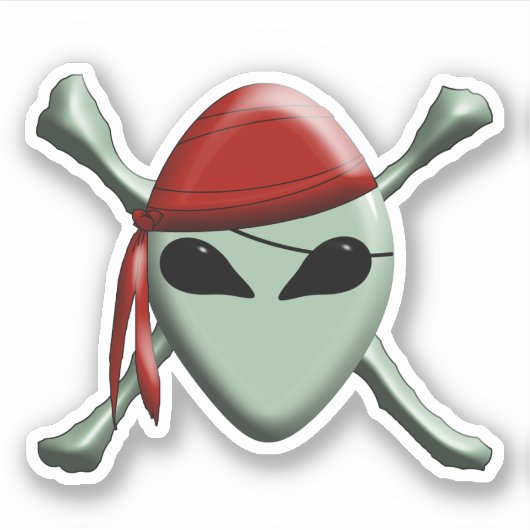 Sticker Pavillon Pirate Extraterrestre (Devant)