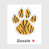 Sticker Paw d'impression de tigre animal cool. Conception  (Feuille)