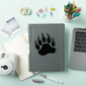 Sticker Paw en argent noir cool (Couverture iPad)