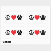 Sticker Paw Peace Love (Feuille)