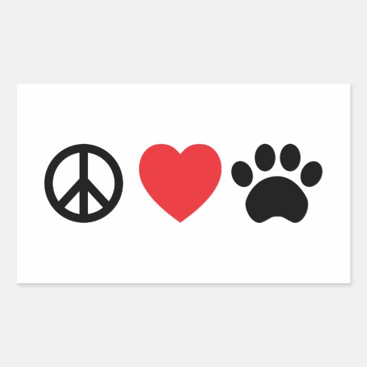 Sticker Paw Peace Love (Devant)