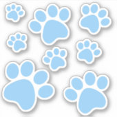 Sticker Pawprint Bleu (Devant)
