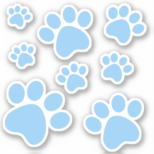 Sticker Pawprint Bleu (Devant)