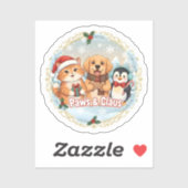 Sticker Paws & Claus (Feuille)