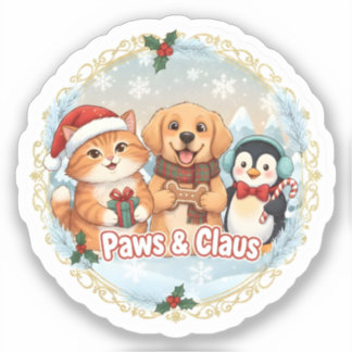 Sticker Paws & Claus