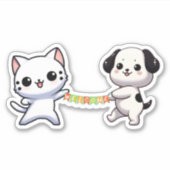 Sticker Paws & Pals : Un Accueil Gai (Devant)