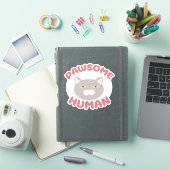 Sticker Pawsome Human Funny Chat Tête de dessin (Couverture iPad)