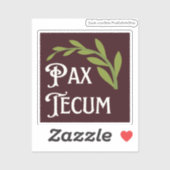 Sticker Pax Tecum mignon Latin Catholique Paix Soyez Avec  (Feuille)