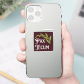 Sticker Pax Tecum mignon Latin Catholique Paix Soyez Avec  (Téléphone)