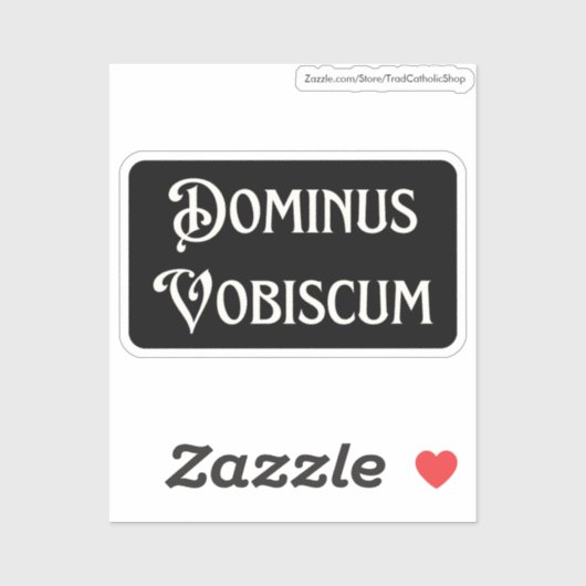 Sticker Pax Tecum mignon Latin Catholique Paix Soyez Avec  (Feuille)
