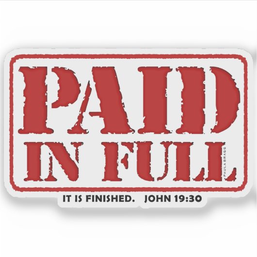 Sticker Payé en entier (Devant)