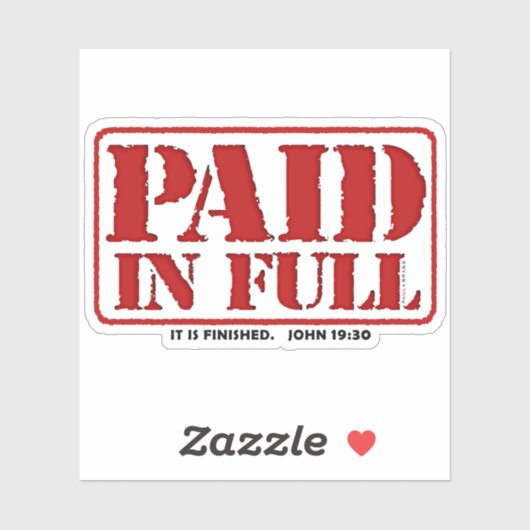 Sticker Payé en entier (Feuille)