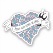 Sticker Payer l'amour avec l'amour illustré proverbe portu (Recto)