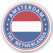 Sticker Pays-Bas, Amsterdam (Devant)