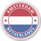 Sticker Pays-Bas, Amsterdam (Devant)
