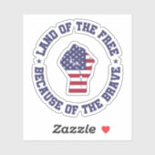 Sticker Pays du drapeau américain libre Patriotique (Feuille)