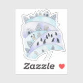 Sticker Pays glacé (Feuille)