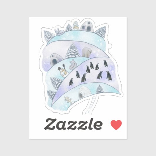 Sticker Pays glacé (Feuille)