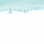 Sticker Paysage De Forêt D'Hiver Neige Avec Des Épinettes (Recto)