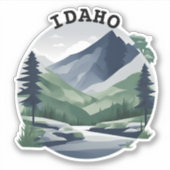 Sticker Paysage de montagne Serene Idaho imperméable (Devant)