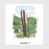 Sticker Paysage de ski (Feuille)