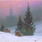Sticker Paysage d'hiver Caspar David Friedrich (Devant)