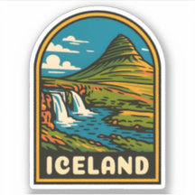 Paysage naturel rétro Vintage voyage Islande