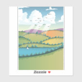 Sticker Paysage rural. (Feuille)