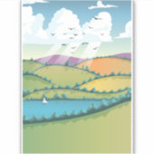 Sticker Paysage rural. (Devant)