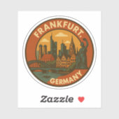 Sticker Paysage urbain allemand de Francfort (Feuille)