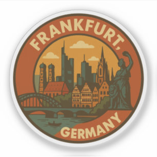 Sticker Paysage urbain allemand de Francfort