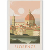 Sticker Paysage urbain de Florence (Devant)