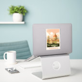Sticker Paysage urbain de Florence (Ordinateur portable sur le bureau)