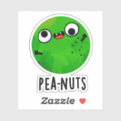 Sticker Pea-noix drôle Crazy Pea Pun (Feuille)