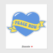 Sticker Peace Heart Love I Stand With Ukraine Button Class (Feuille)