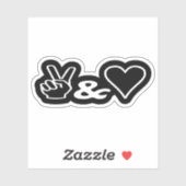 Sticker Peace & Love (Feuille)