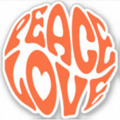 Sticker Peace Love (Devant)