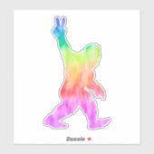 Sticker Peace Love Bigfoot (Feuille)