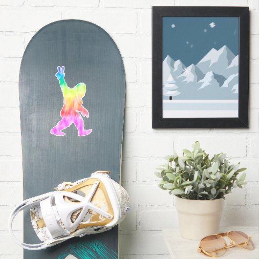 Sticker Peace Love Bigfoot (Snowboard)