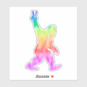 Sticker Peace Love Bigfoot (Feuille)