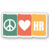 Sticker Peace Love HR (Devant)