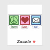 Sticker Peace Love Mail (Feuille)