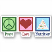 Sticker Peace Love Nutrition (Devant)