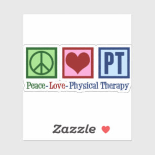 Sticker Peace Love Thérapie physique PT