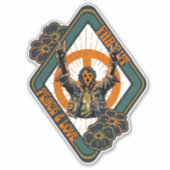 Sticker Peace Punk Retro Urban Street Art (Devant)